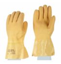 EDGE 215026 19-938 Heavy Duty Chemical-Resistant Gloves, SZ 10, Neoprene, Black, Fleece/Jersey Lining, 18 in L, Resists: Acid, Alcohol, Chemical, Caustic, Many Solvent, Oil, Puncture and Snag, Supported Support, Gauntlet Cuff, 83 mil THK