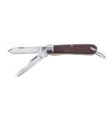 Klein 1550-2 2-Blade Lockable Pocket Knife, Carbon Steel Standard Spear Point Screwdriver-Tip Blade, 2-1/2 in L Blade