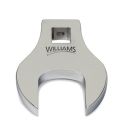 Williams 10829 Crowfoot Wrench, 2-1/8 in Open End Wrench, 1/2 in Drive, 4 in OAL, Polished Chrome